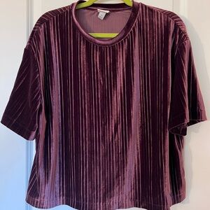 A New Day Velvet Top in Deep Burgundy